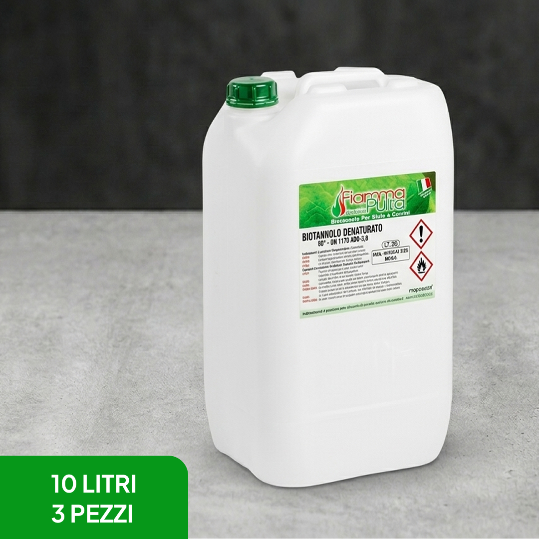 Tanica di Bioetanolo per Biocamini 10 Litri X 3