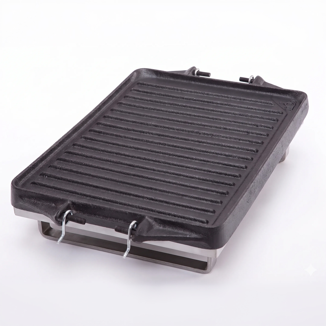 Piastra barbecue in ghisa
